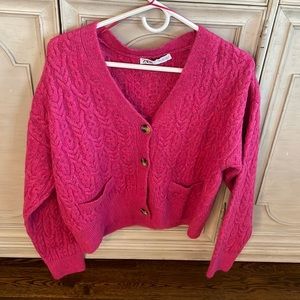 Zara Pink Cardigan. NEW
